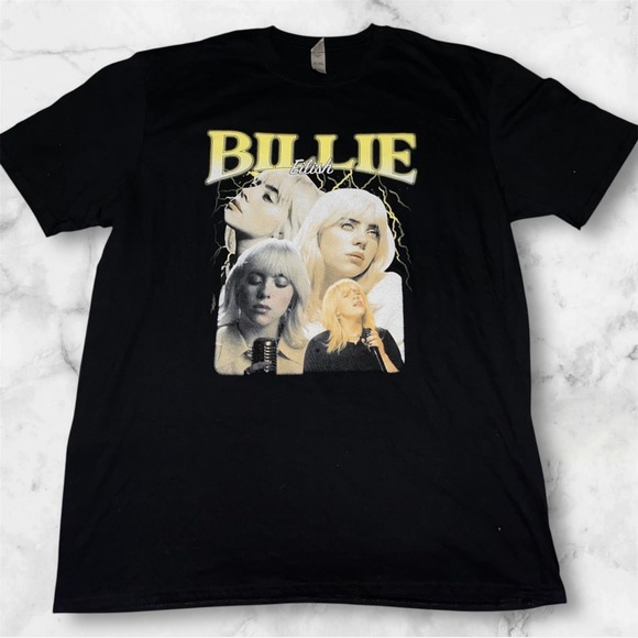 Gildan Billie Eilish Happier Than Ever Tour Concert T-Shirt‎ Graphic Tee XL - Picture 1 of 6